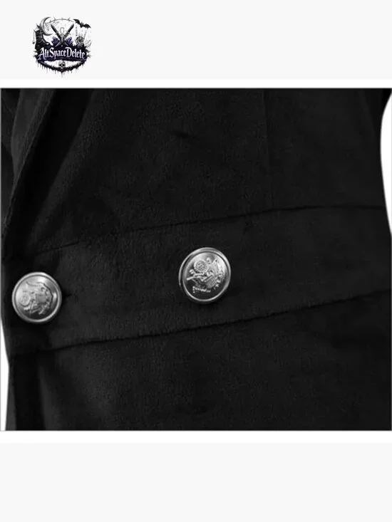 Long Victorian Trench Coat Double Breasted Winter Jacket Polyester - Picture 6 of 7